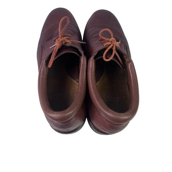 TAUER & JOHNSON Shoes Oxford Mens 12 Brown Handcrafted Leather Lace Up - Picture 12 of 15